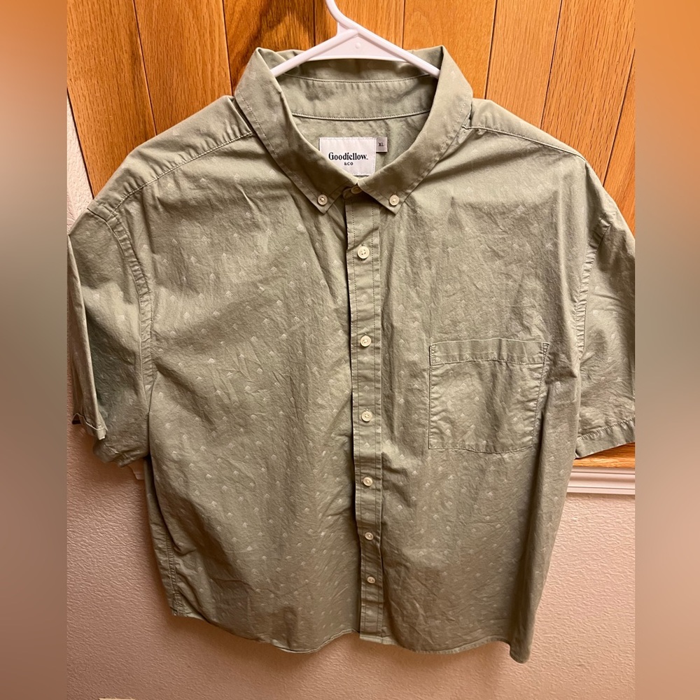 Patterned Short Sleeve Button Up